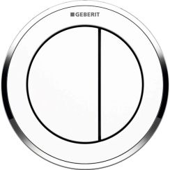 Geberit Typ 10 spoelknop voor het toilet glanzende chroom-wit 116.056.KJ.1