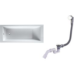 Set rechthoekig bad Oltens Langfoss 10004000, badkuipsifon Oltens Oster 03001100