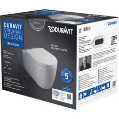 Duravit ME by Starck toiletpot met softclose toiletbril hangend zonder kraag wit 45290900A1