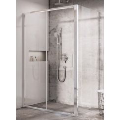Ravak Blix douchewand 90 cm aluminium glans/helder glas X9BM70C00Z1