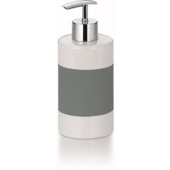 Kela Laletta zeepdispenser 350 ml keramiek-wit-grijs 22437