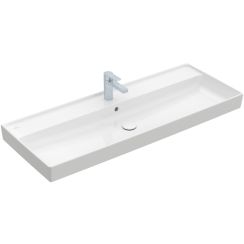 Villeroy & Boch Collaro wastafel 120x47 cm rechthoekig klassiek-meubel wit glans 4A33C501