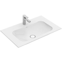 Villeroy & Boch Finion wastafel 80x50 cm rechthoekig meubel wit glans 416484R1
