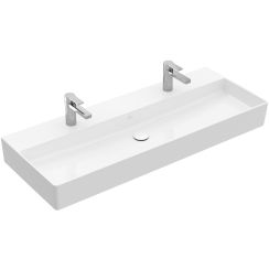 Villeroy & Boch Memento 2.0 wastafel 120x47 cm rechthoekig klassiek-meubel wit glans 4A22CG01