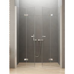 New Trendy New Soleo douchedeur 130 cm vouwbaar chroom glans/helder glas D-0258A