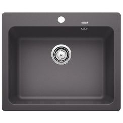 Blanco Naya 6 spoelbak van graniet 61.5x51 cm grijs/grafiet/onyx 519639