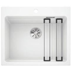 Blanco Etagon 6 spoelbak van graniet 60x51 cm wit 524543