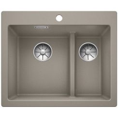 Blanco Pleon 6 Split spoelbak van graniet 61.5x51 cm bruin 521696