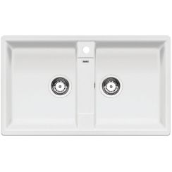Blanco Zia 9 spoelbak van graniet 86x50 cm wit 516678