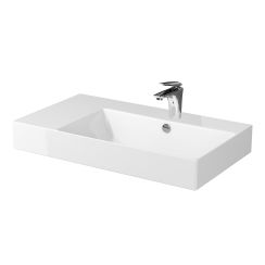 Cersanit Inverto wastafel 80x45 cm rechthoekig opbouw wit glans K671-016