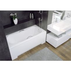 Set rechthoekig bad Besco Aria #WAA-140-PA, badkuipbehuizing Besco #OAP-140-UNI