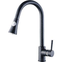 Laveo Daru keukenkraan staand zwart BLD769D