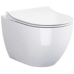 Cersanit Zen toiletpot met softclose toiletbril hangend zonder kraag wit S701-428