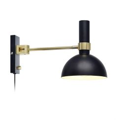 Markslöjd Larry wandlamp 1x60 W zwart-gouden 106970
