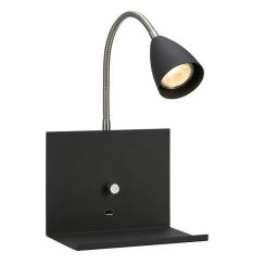 Markslöjd Logi wandlamp 1x7 W zwart 107141