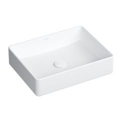Omnires Pasadena wastafel 47x36 cm rechthoekig opbouw wit glans PASADENA470BP