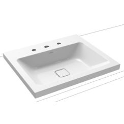 Kaldewei Cono wastafel 90x50 cm rechthoekig opbouw wit glans 902006033001