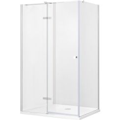 Besco Pixa douchecabine 120x80 cm rechthoekig chroom glans/helder glas PPL-128-195-C