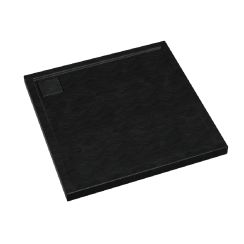 Schedpol Omega Black Stone vierkante douchebak 90x90 cm zwart 3.0452/C/ST