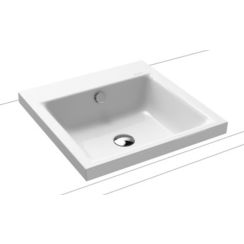 Kaldewei Puro wastafel 46x46 cm rechthoekig opbouw wit glans 900306003001