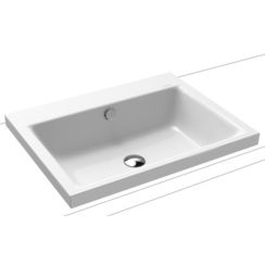 Kaldewei Puro wastafel 60x46 cm rechthoekig opbouw wit glans 900406003001