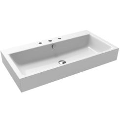 Kaldewei Puro wastafel 90x46 cm rechthoekig klassiek wit glans 901506033001