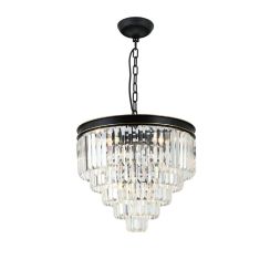 Open Design Artico hanglamp 3x8 W zwart-doorzichtig OR80001