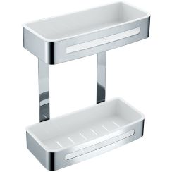 Stella badkamerplank 29 cm wit-staal 16.071