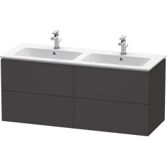 Duravit L-Cube kast 129x48.1x55 cm hangend onder de wastafel grafiet LC625908080