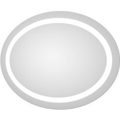 Dubiel Vitrum Dione spiegel 85x65 cm ovaal met verlichting 5905241002880