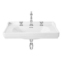 Roca Carmen wastafel 80x50 cm rechthoekig klassiek wit glans A3270A0003