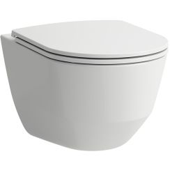 Laufen Pro A toiletpot met softclose toiletbril hangend zonder kraag wit glans H8669570000001