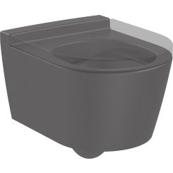 Roca Inspira toiletpot hangend zonder kraag zwart A346528640