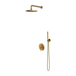 Omnires Y doucheset inbouw met regendouche gouden SYSY19GLB