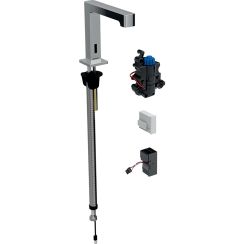 Geberit Brenta wastafelkraan staand met thermostaat elektronisch chroom 116.198.21.1