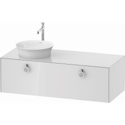 Duravit White Tulip kast 130x55x40.8 cm hangend onder de wastafel wit WT4982L8585