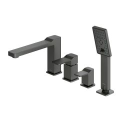 Omnires Slide bad- en douchekraan boven de badkuip grafiet SL7732GR