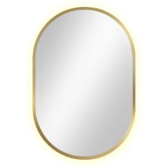 Baltica Design Tiny Border Pastille spiegel 40x95 cm ovaal met verlichting gouden 5904107904801