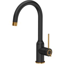 Quadron Ingrid Q Line keukenkraan staand zwart-koper 3523500_BLMPVDC1