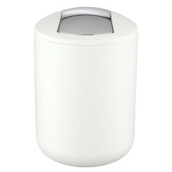 Wenko Brasil prullenbak 2 l chroom-wit 21206100