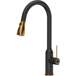 Quadron Jessica Q Line keukenkraan staand zwart-koper 3573591_BLMPVDC1