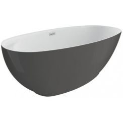 Polimat Kivi vrijstaand bad 165x75 cm ovaal tweekleurig 00476