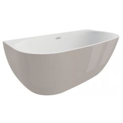 Polimat Risa aan de muur gemonteerd bad 170x80 cm ovaal tweekleurig 00445
