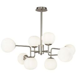 Maytoni Erich plafondlamp x40 W wit-zilveren MOD221-PL-08-N