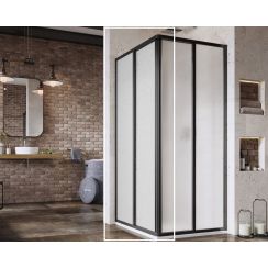 Ravak Supernova douchedeur 75 cm schuifbaar zwart mat/polystyreen kunststof 14V303O211