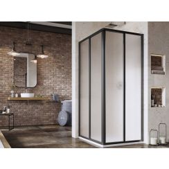 Ravak Supernova douchedeur 80 cm schuifbaar zwart mat/ 14V403O2ZG