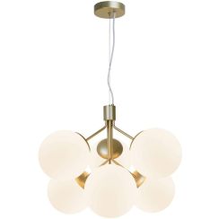 Nordlux Ivona hanglamp 6x28 W wit-messing 2112163035