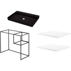 Set console Deante Correo CKC_N90A, wastafel Deante Correo CQR_NU6S, CBL_A30B