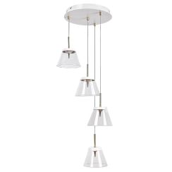 Rabalux Aviana hanglamp 4x6 W wit-messing-doorzichtig 5032