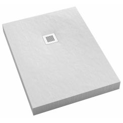 Schedpol rechthoekige douchebak met sifon 100x80 cm wit 3.3306/B/ST-M2